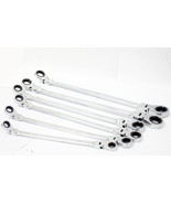 6pc Extra Long Flexible Double End Ratchet Ring Spanner Wrench Set Metric - $89.78 CAD
