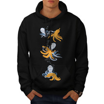 Wellcoda Octopus Squid Love Mens Hoodie, Banana Casual Hooded Sweatshirt - £27.14 GBP+