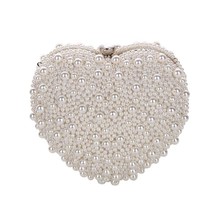  Clutch Bag Woman Heart Shape  Designer Handbag Chain  Evening Bags Fashion Wome - £76.55 GBP