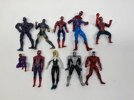 Spider-Man Action Figure Lot of 10 Marvel Used toy biz hasbro 1994, 2002, 2006 - £31.08 GBP