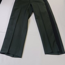 Tennessee Apparel Men’s 34S Poly/Wool Serge Army Green Trousers Black Stripe  image 9