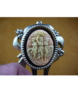 chm36-12) 3 Three muses Graces cameo brass hair pin pick stick accessory... - $33.65
