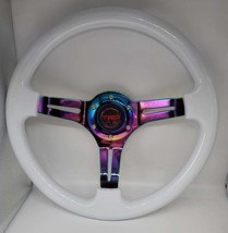 Brand New 350mm 14&#39; Universal JDM TRD Deep Dish ABS Racing Steering Whee... - £58.63 GBP