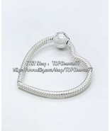 925 Sterling Silver Moments Heart Charm Holder Large Heart Charm Carrier - $22.80