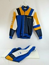 Dunlop Motorsport Kids Track Suit Racing Pants Jacket Youth 160 VTG Blue Yellow - £53.52 GBP