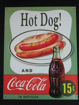 Coca-Cola Hot Dog Sign - NEW - £11.15 GBP