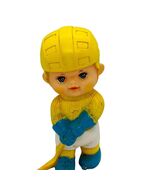 IWAI Industrial Baby Hockey Player Vintage Promo Rubber Squeak Toy Doll - $351.56 MXN