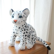 Forest Lion Snow Leopard Plush Toys Simulated Animal Black Leopard Dolls Creativ - £15.01 GBP