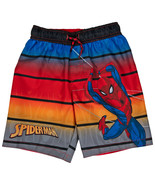 Spider-Man Character Swinging Youth Swim Shorts Multi-Color - £21.31 GBP