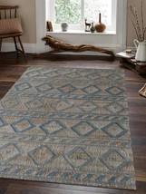 8 x 10 ft. Hand Woven Kilim Jute Eco-Friendly Contemporary Rectangle Are... - £215.00 GBP