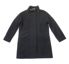 NWT J.Crew Cocoon Coat in Black Italian Stadium-Cloth Wool Jacket 00 - £109.50 GBP