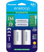 Eneloop Panasonic K-KJS1MCA2BA D Size Battery Adapters AA 2100 Cycle Ni-... - $17.76 CAD