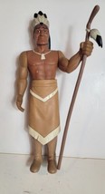 Vintage Disney Pocahontas Chief Powhatan Vinyl Doll APPLAUSE Action Figure Toy  - £21.14 GBP