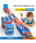 Foldable Car Transporter Truck + Racing Cars - Kids&#39; Novel Toy Gift - £26.76 GBP+