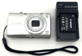 Canon Powershot A4000 IS 16MP Digital Camera Silver Full HD Video 8x Zoom Tested - £175.53 GBP