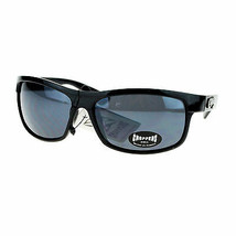 Helicópteros Hombre Moteros Gafas de Sol Envoltura Rectangular Moda Negro - $10.65