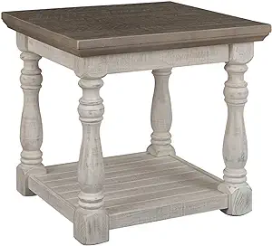 Signature Design by Ashley Havalance Farmhouse Square End Table with Flo... - £275.70 GBP
