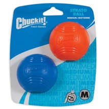 Chuckit! Strato Ball Dog Toy Blue/Orange 1ea/2 pk, MD - £13.41 GBP