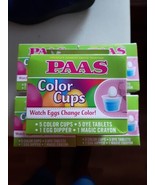 PAAS Easter Egg Coloring Cup Dye Kit 5 Cups 5 Dye Tablets 1 Crayon 1 Egg... - £1.05 GBP