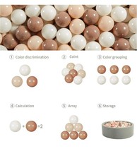 Ball Pit Balls Play Balls for Kids [Color: Brown,Tan,White, 50-Pack] - £7.67 GBP