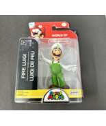 New World Of Nintendo Fire Luigi 3&quot; Collectible Figure Jakks Pacific FAS... - $13.02 CAD