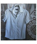 BC Collection Boys Short Sleeve Button Up Shirt Embroidered White Size L... - $15.79