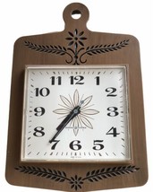 Vintage General Electric Clock Butcher Block Cutting Board Kitchen Wall  2146 - £17.64 GBP