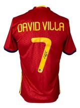 David Villa Signed Spain Adidas Climacool Soccer Jersey BAS - £265.16 GBP