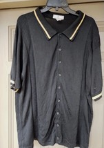 Vintage 90&#39;s Soprano&#39;s/Good Fellas Shirt Mens SZ XL Cumran 100% Silk Black - £18.37 GBP