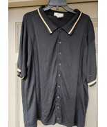 Vintage 90's Soprano's/Good Fellas Shirt Mens SZ XL Cumran 100% Silk Black - $23.36