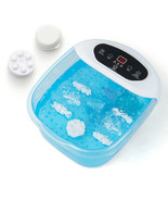 Foot Spa Massager Tub with Removable Pedicure Stone and Massage Beads-Blue - $2,606.33 MXN