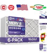 Premium MERV 8 Air Conditioner and Furnace Filters – 6-Pack for Allergy ... - $111.89 CAD