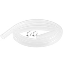 Uxcell Silicone Rubber Tube Air Hose Water Pipe Clear With Clamps 19Mm(3/4&quot;) Id - £28.73 GBP