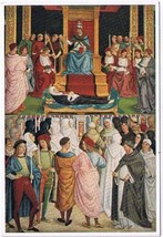 Italy Postcard Pinturicchio Aeneas Piccolomini Pope Canonizes St Catherine Siena - £3.13 GBP