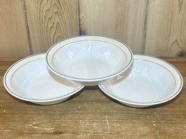 Set of 3 ~ Corelle Hummingbird Cereal Bowls 7 1/8&quot; with Green Yellow Gold - £10.46 GBP