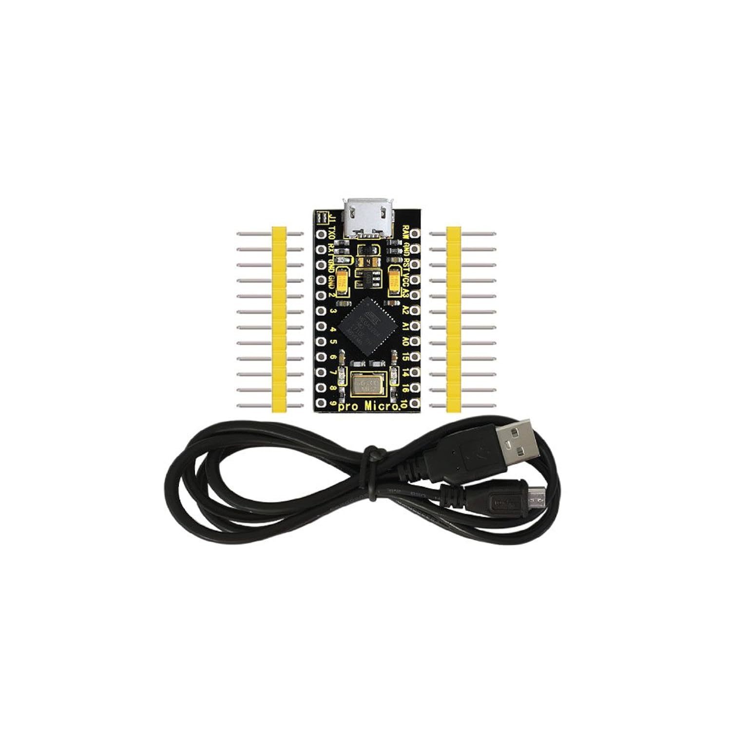KEYESTUDIO Pro Micro Atmega32U4 5V with USB Cable for Arduino Projects 1PC - $18.99