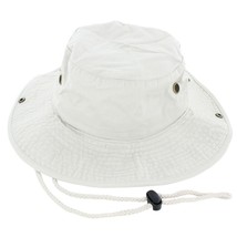 Beige Boonie Bucket Hat Cap Fishing Hunting Summer Men Sun 100% Cotton Size L/XL - £17.54 GBP