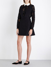NWT Self-Portrait Botanical Guipure-Lace Quilted Dress UK 6 US 2 - $289.10