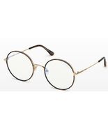 Tom Ford 5632 052 Havana Gold Round / Blue Block Eyeglasses TF5632-B 052... - $236.55