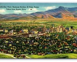 Birds Eye View Skyline Business Section EL Paso Texas TX UNP Linen Postc... - $3.36