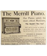 The Merrill Piano 1894 Advertisement Victorian Instruments Boston ADBN1tt - $27.56 CAD