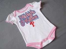 Baby Girls Bodysuit Size 0-3 Months Philadelphia Phillies Outfit Logo Ba... - $14.84