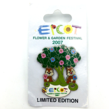 DISNEY Chip &amp; Dale cute characters pin #53652 - EPCOT Flower &amp; Garden 2007 LE - £9.42 GBP