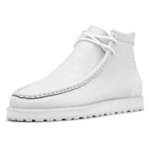Men's TAYNO Wallabee Chukka Boots Smooth Leather Light Weight Mojave L White image 7
