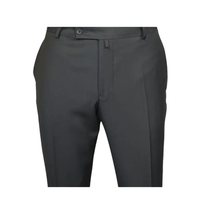 Men's MONO Turkey Slacks 100% Wool Plain Front Regular Fit 2501-06 Charcoal Gray image 10