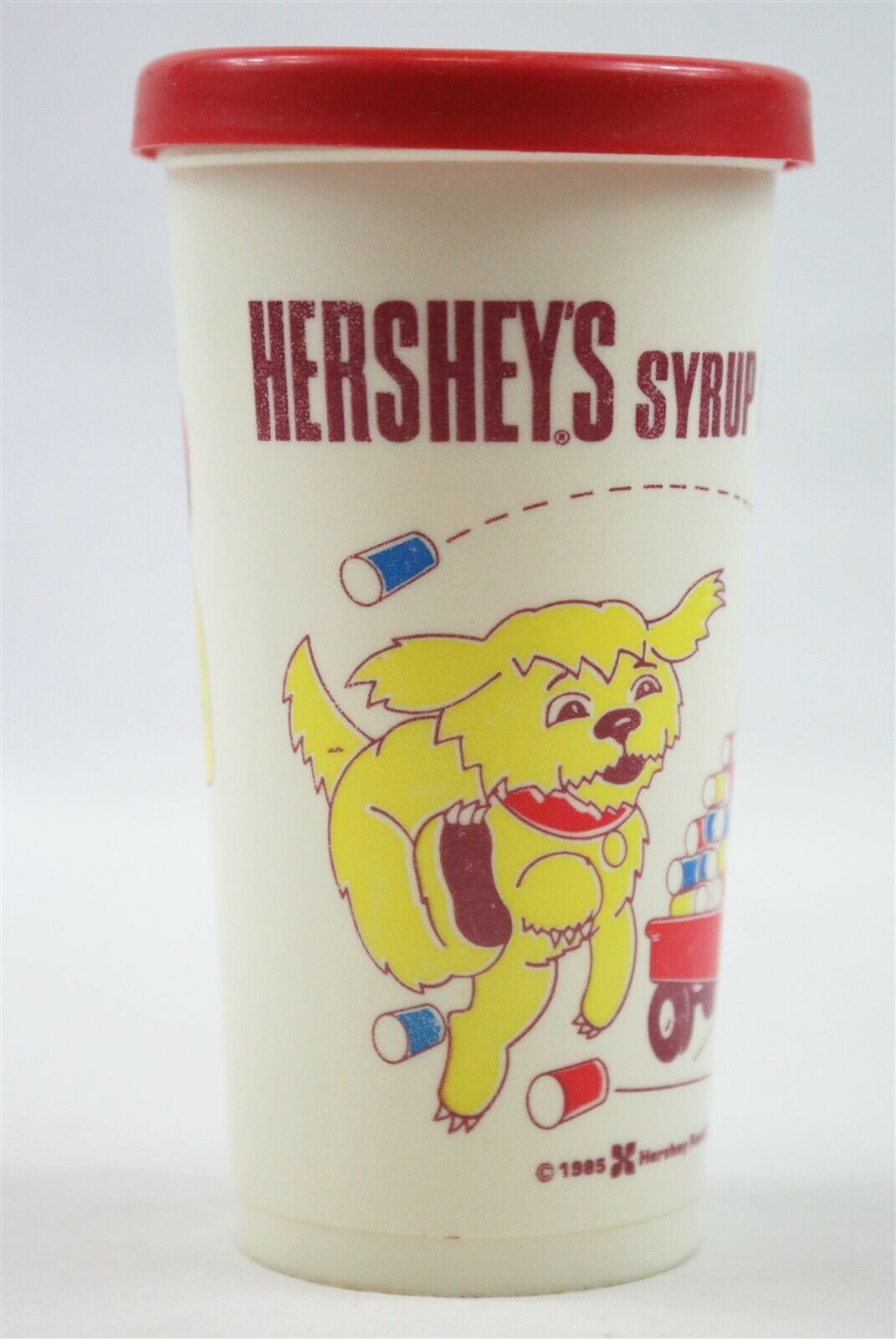 VINTAGE 1985 Hershey's Chocolate Syrup in Milk Plastic Cup  - $14.84