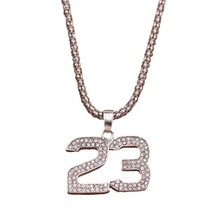 Michael Jordan Jumpman 23 Basketball Silver Chain Necklace Pendant | GOAT Tone - £15.83 GBP