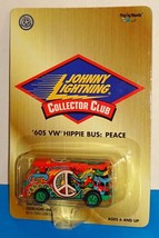 Johnny Lightning Collector Club &#39;60s VW Hippie Bus: PEACE Red w/ Real Wh... - £14.95 GBP