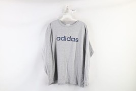 Vintage Adidas Mens Medium Spell Out Car Racing Long Sleeve T-Shirt Heather Gray - £27.33 GBP