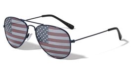 Dweebzilla Kids Youth USA American Flag Patriotic Classic Pilot Aviator Sunglass - £10.14 GBP